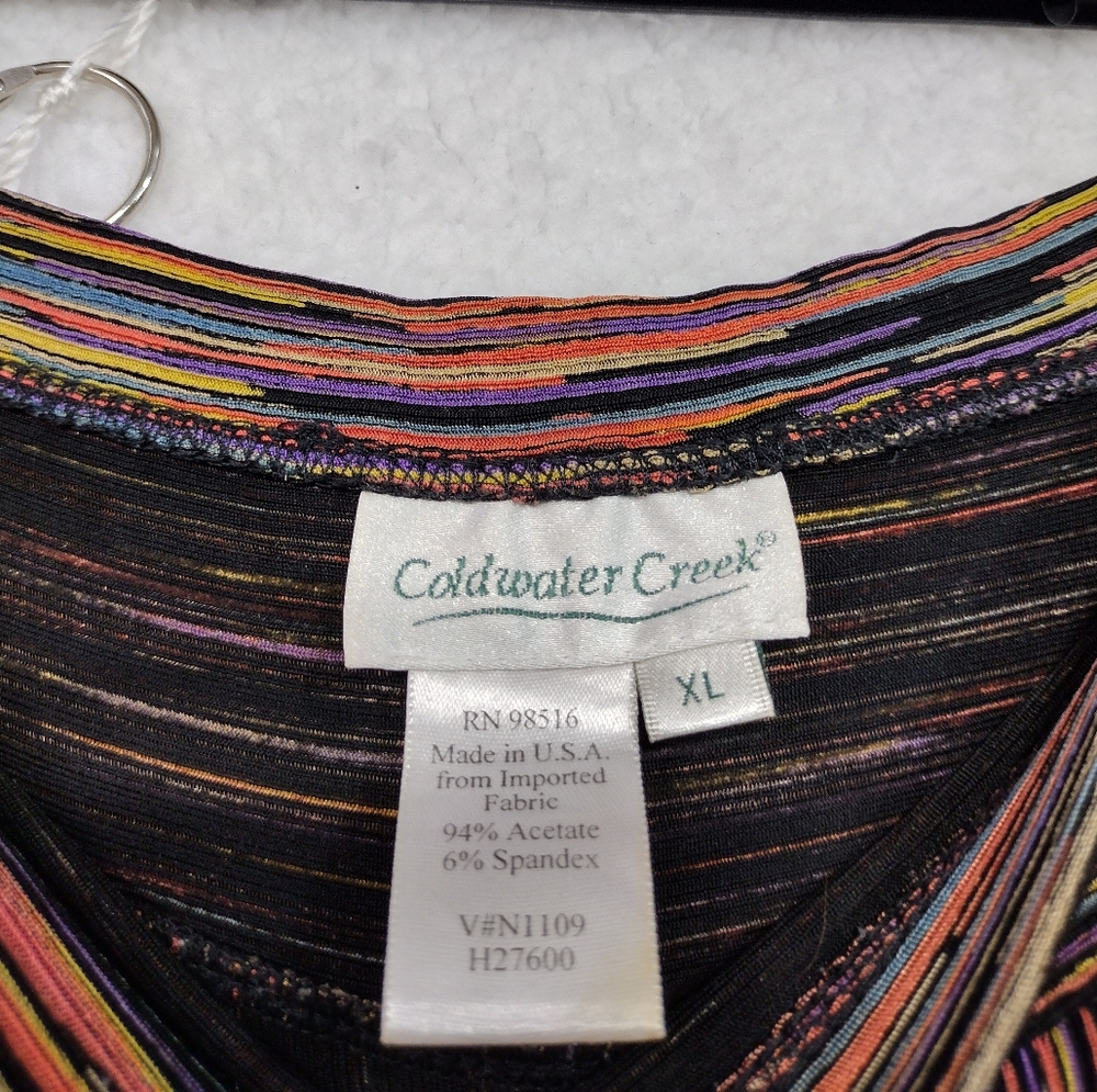 Coldwater Creek Colorful Strips A-Line Skirt Size XL - Picture 5 of 6